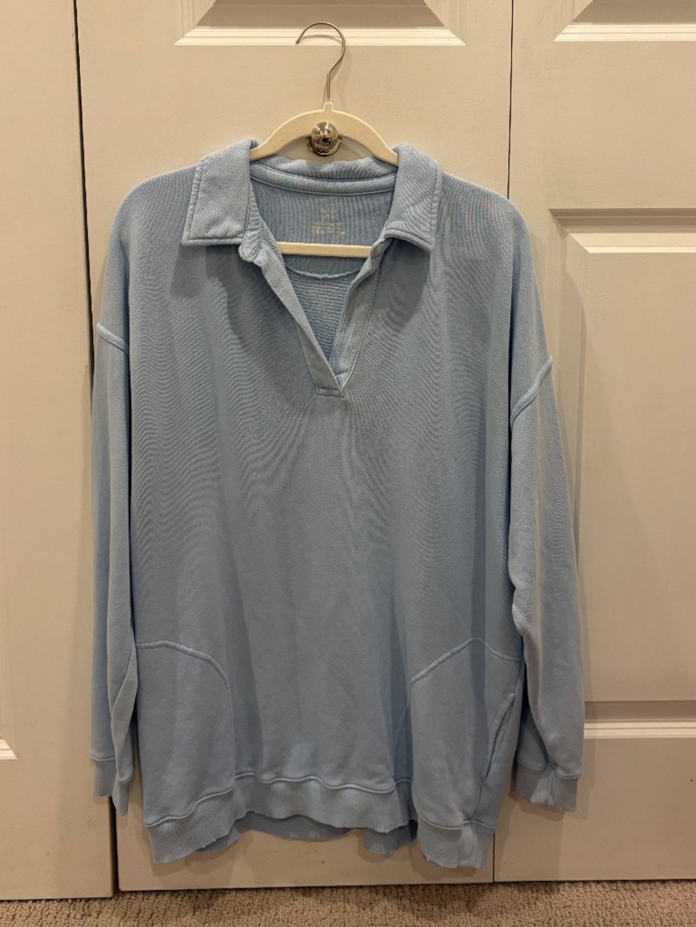 Aerie Oversized Collared Sweatshirt / Polo Pullover